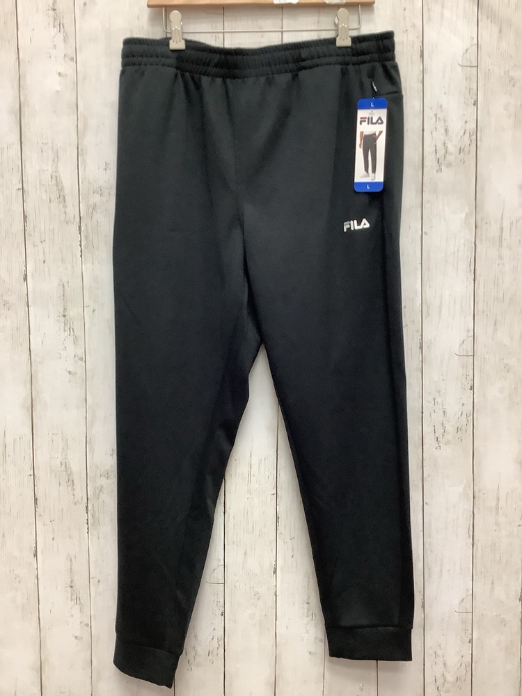 New FILA Men's Mid-Weight Performance Jogger Athletic Pants - Black Large