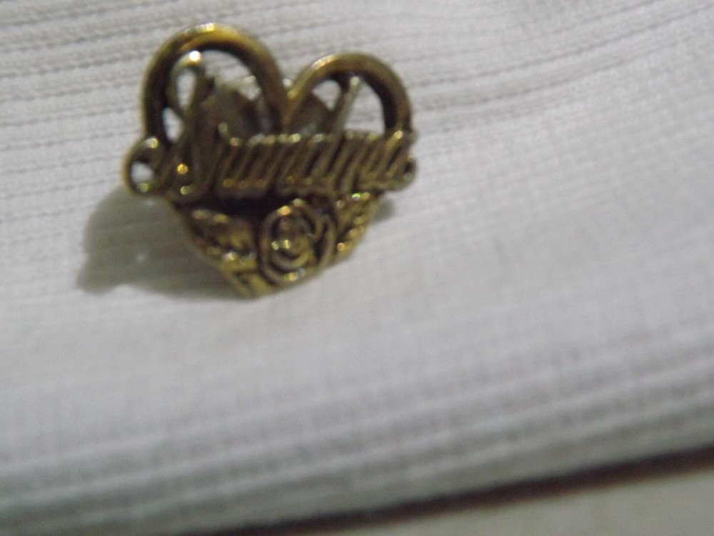 Vintage Grandma-Inspired Gold Tone Lapel or Hat Pin