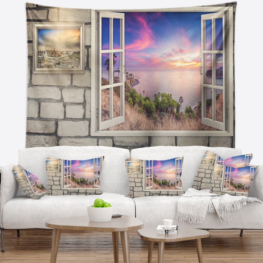 Designart 'Window to Beautiful Stretch of Land' Modern  Small