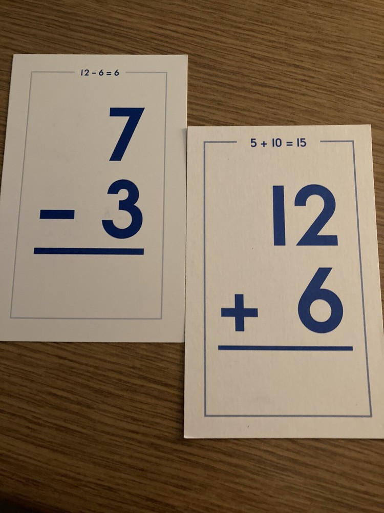 Addition and Subtraction 0-12 Flash Cards by School Zone Publishing: Used