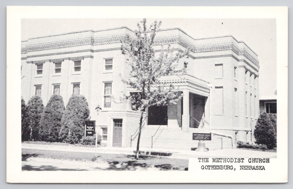 Methodist Church Gothenburg Nebraska Vintage Postcard W. C. Pine Co.