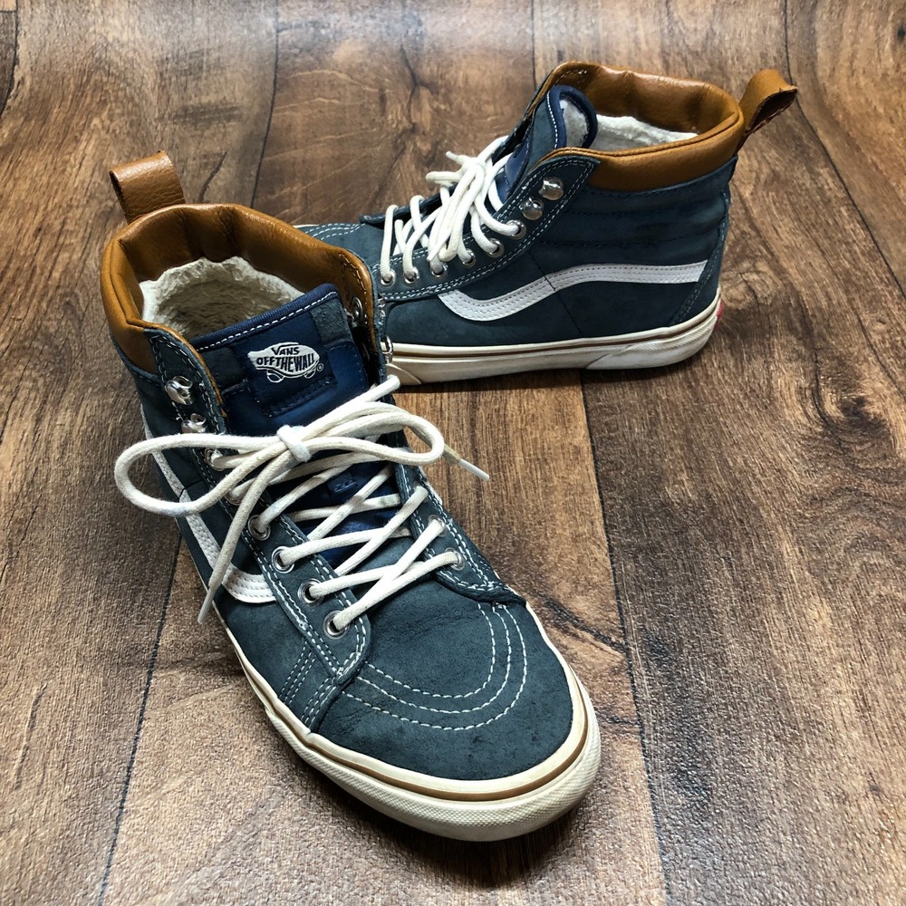 Vans Sk8-Hi MTE ALL WEATHER Insulated Blue Jean Brown Shoe Men’s Size 8