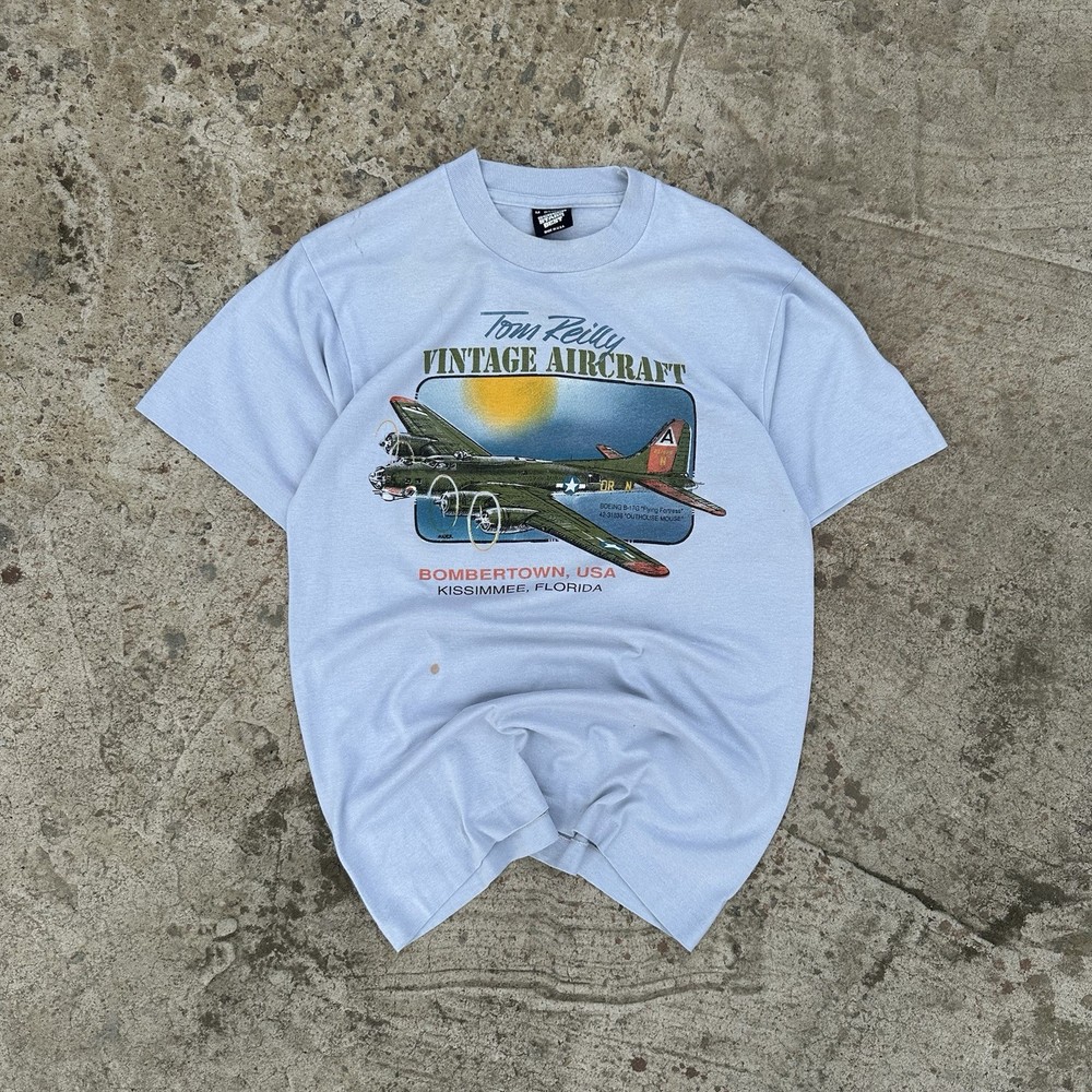 Vintage 90s Tom Reilly Bombertown USA Big Logo Y2K Tee Single Stitch