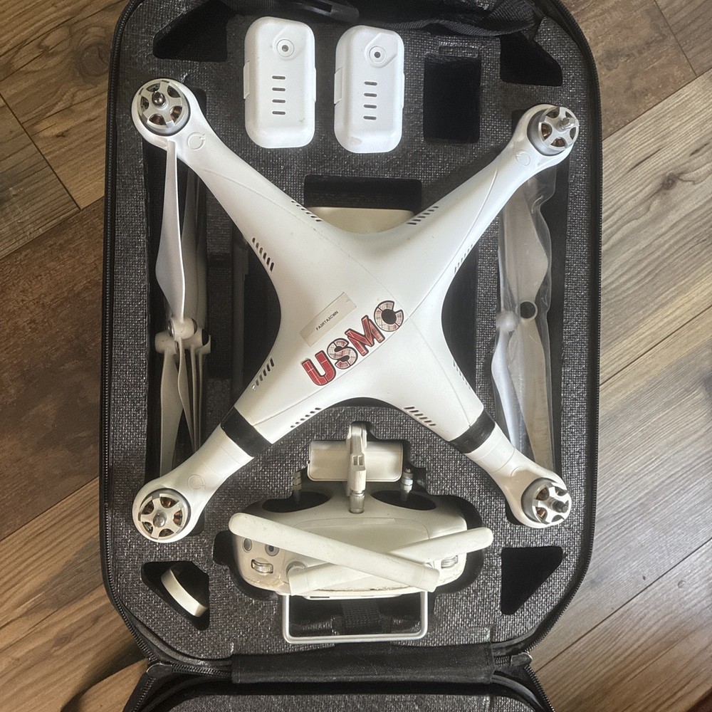 DJI Phantom Advanced Drone For Parts or Repair Non-Working with New Batteries  