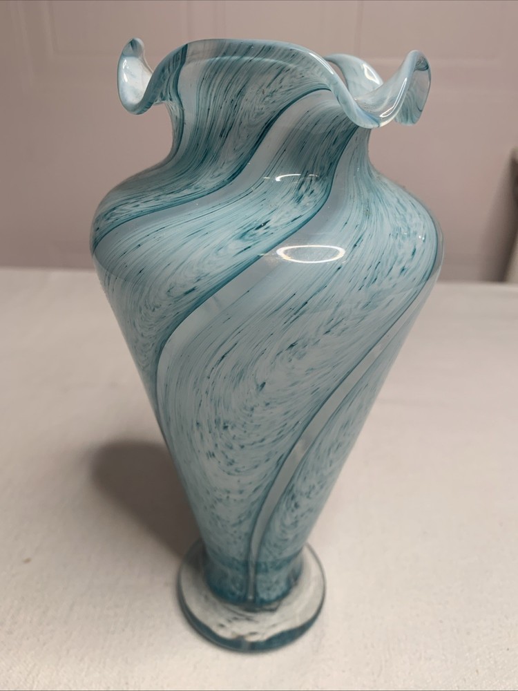 Vintage MCM Heavy Glass Vase (murano?)