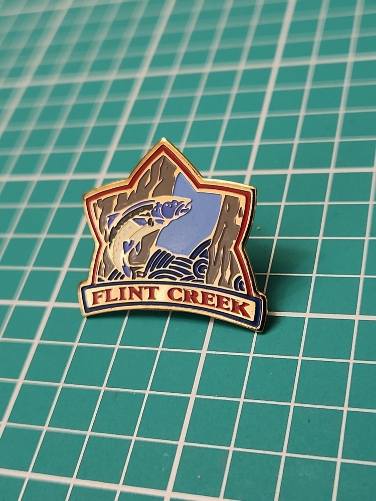 Vtg Flint Creek Gold Tone Lapel Pin Hat Pin