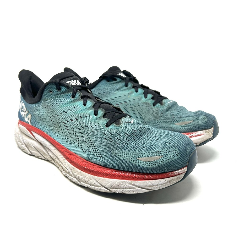 Hoka Clifton 8 Sneakers Mens 13 D Blue Lace Up Running Shoes