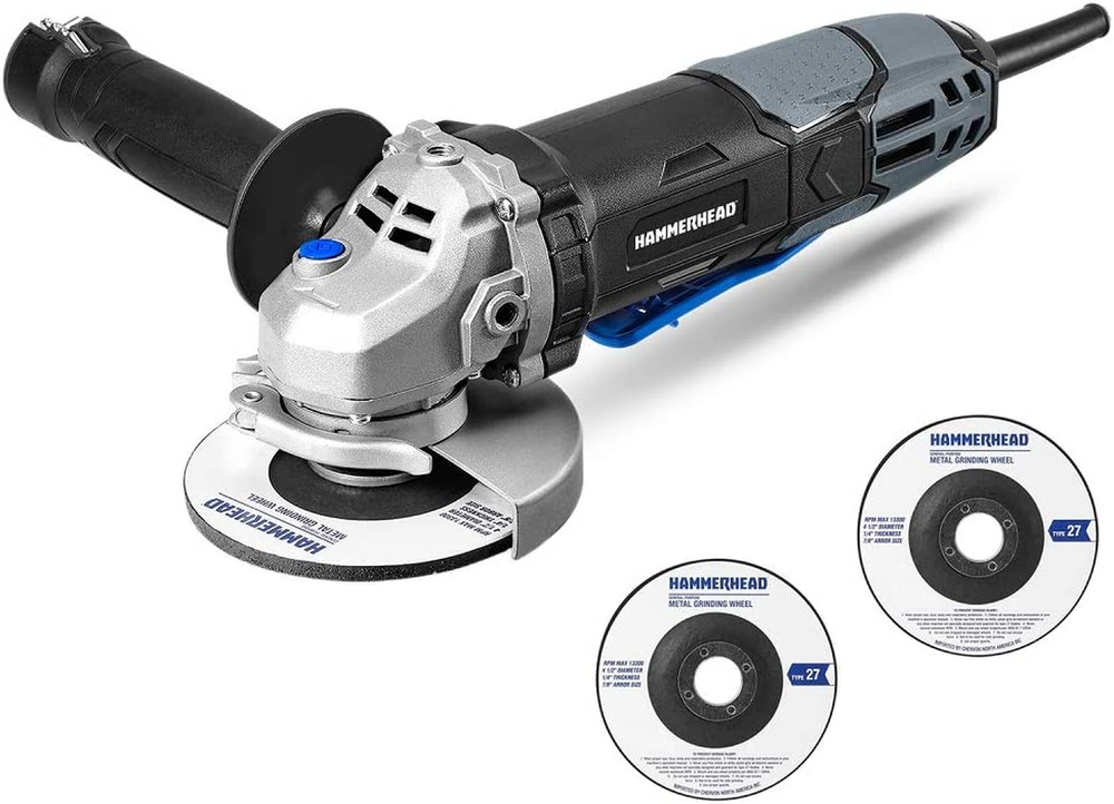 6-Amp 4.5-Inch Angle Grinder with 3 Grinding Wheels – HAAG060