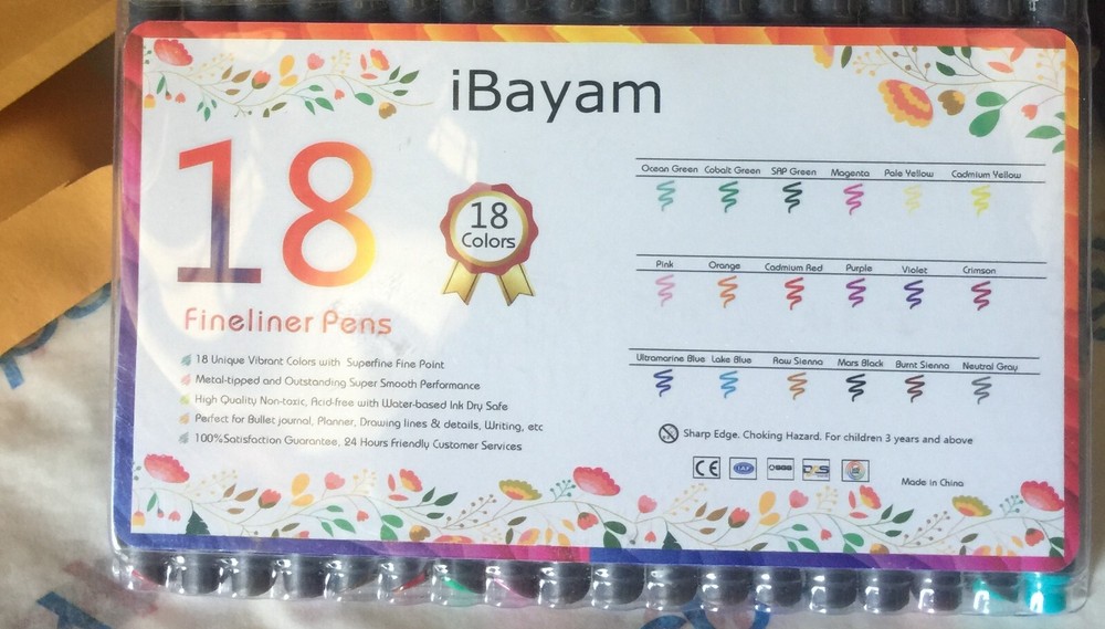 Acid Free Fine Point Markers Fine Tip Drawing Pens 18 Color-image