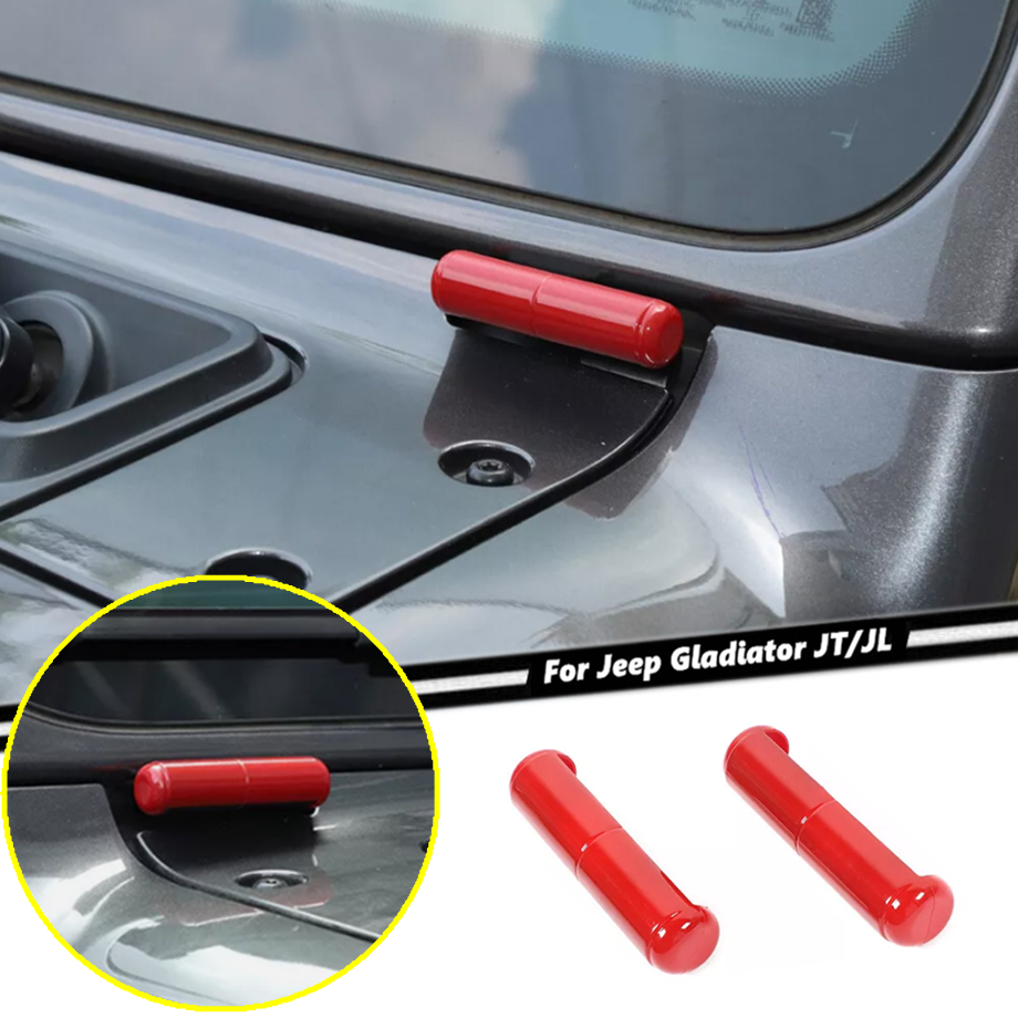 For 2018-2025 Jeep Gladiator JT/JL Red Front Window Windshield Hinge Cover Trim