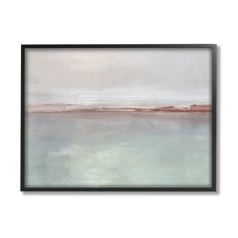 Abstract Coastal Landscape Soft Grey Brown Horizon, Designed by Sally Swatlan...