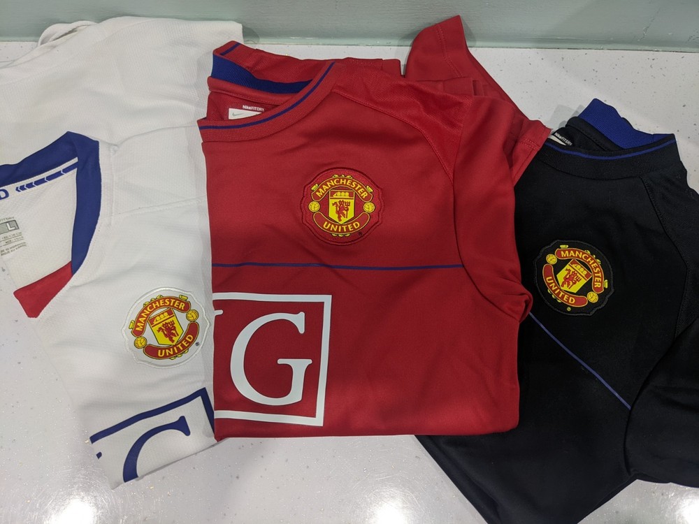Manchester United 2007/08 Bundle Shirt Junior Size L NIKE AIG Vintage Man Utd