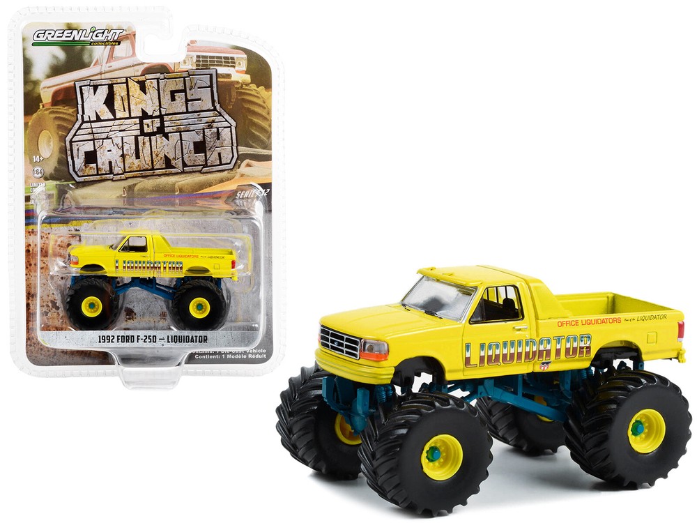 Greenlight 1/64 1992 Ford F-250 Monster Truck Liquidator Diecast Model