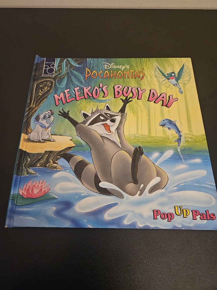 Vintage 1995 Disney Pocahontas Meeko’s Busy Day Children’s Pop-Up Book Rare!