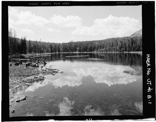 Photo:Crystal Lake Dam High Mountain Dams Bonneville 1900s Lake View West