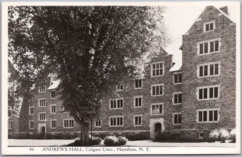 Vintage COLGATE UNIVERSITY Hamilton, NY Real Photo RPPC Postcard 