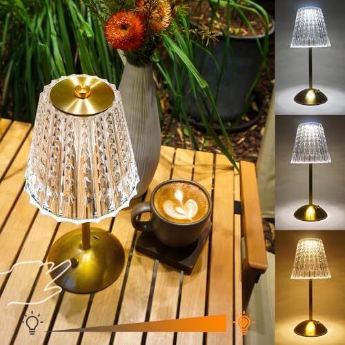 Cordless Table Lamp, 4000mAh Rechargeable Battery gold modern lamp(4000mAh)