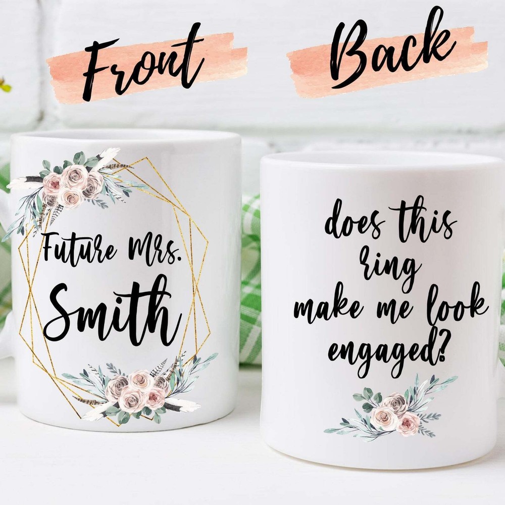 Future Mrs Mug Engagement Party Gift Personalised Mug Bride To Be Bride Bridal