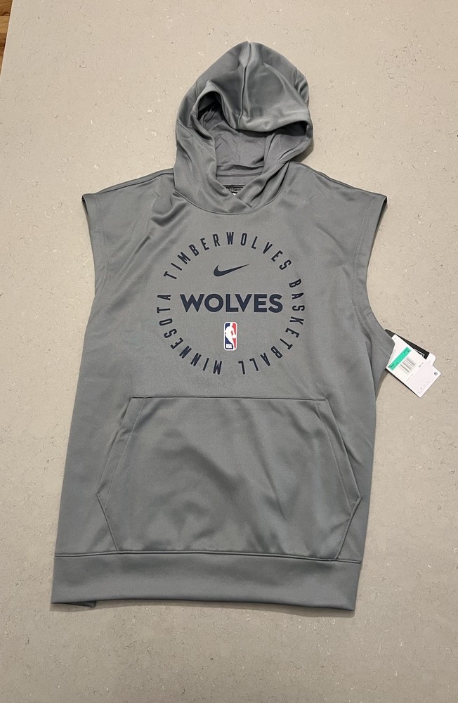Minnesota Timberwolves Nike NBA Team Issued Sleeveless Hoodie Brand NWT XL