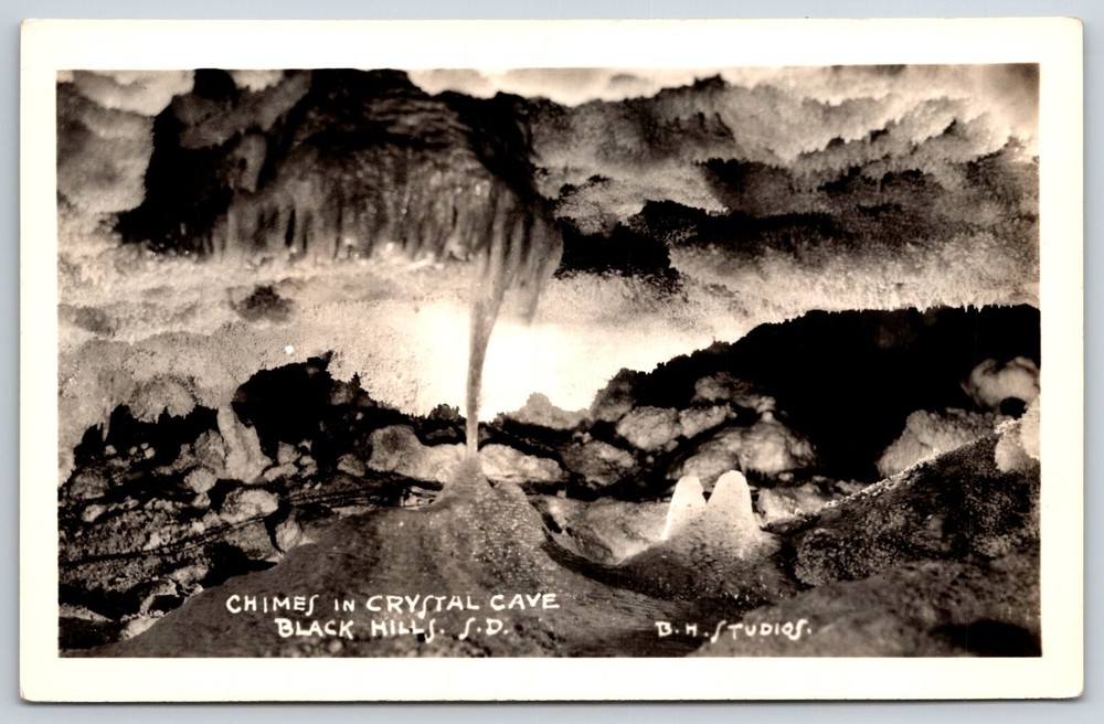 RPPC~Black Hills South Dakota~Chimes Formation In Crystal Cave~Real Photo PC