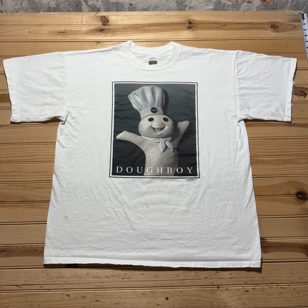 Vintage 1996 Pillsbury Doughboy Photo Single Stitch Graphic T-Shirt USA Made XXL