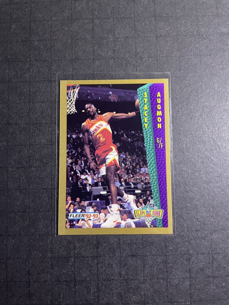 1992-93 Fleer Stacey Augmon Slam Dunk Card #295 - Atlanta Hawks (2)