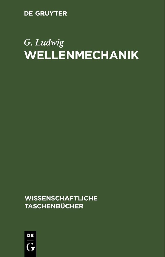 G Ludwig Wellenmechanik (Hardback) Wissenschaftliche TaschenbücherAnother great item from Rarewaves USA | Free delivery!
