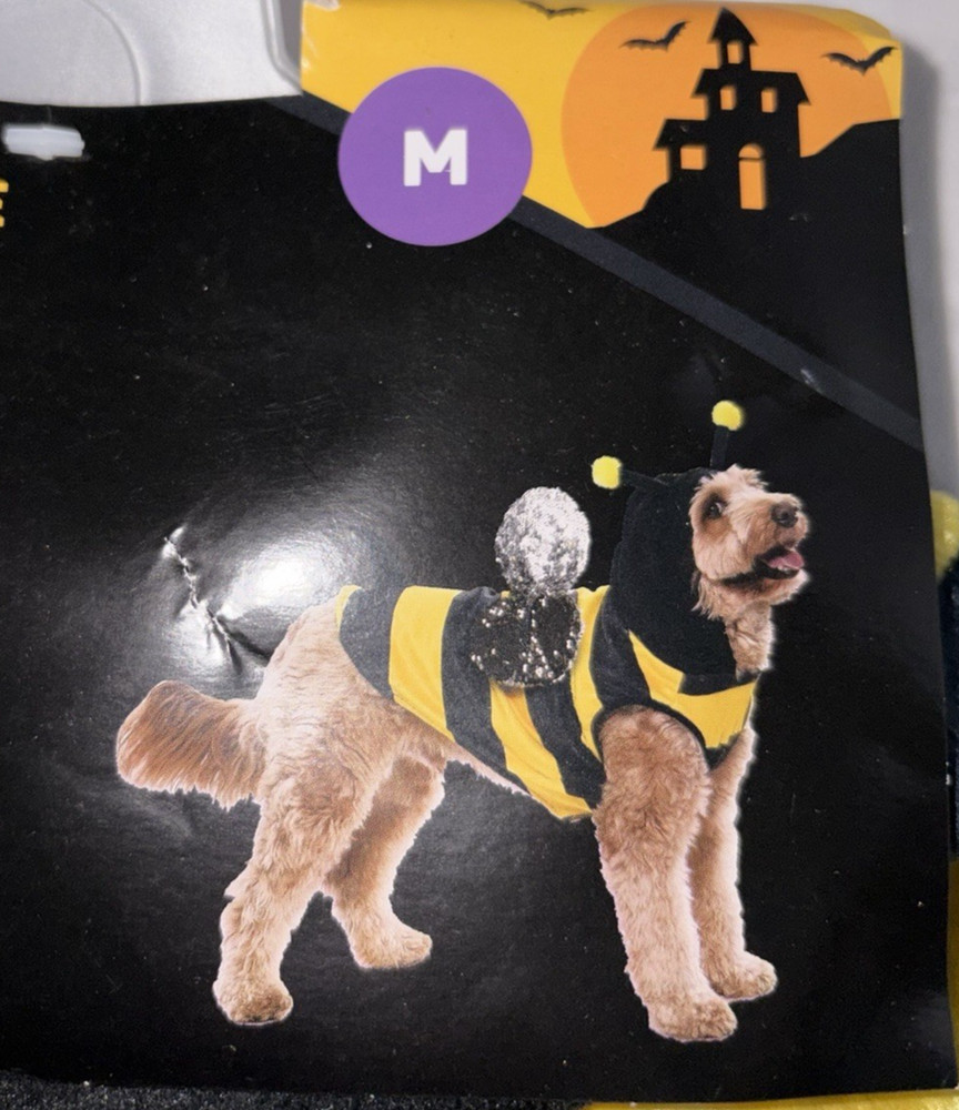 Bee Costume Pet Vibrant Life Dog Halloween Medium Beagle Standard Poodle NEW