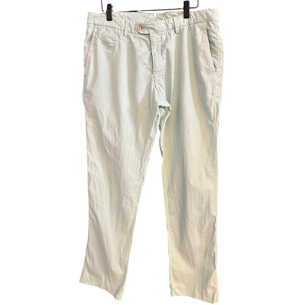 Ballin Linen Blend Mint Green Atwater Modern Fit Pants Size 34