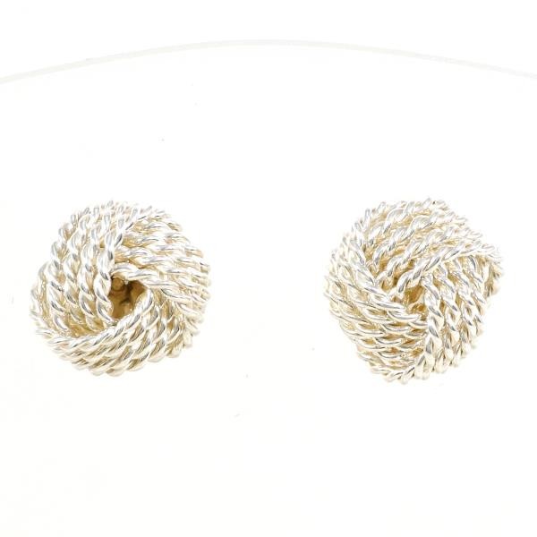 Tiffany Silver Twist Knot Earrings 2.6G Elegant Jewelry Gift