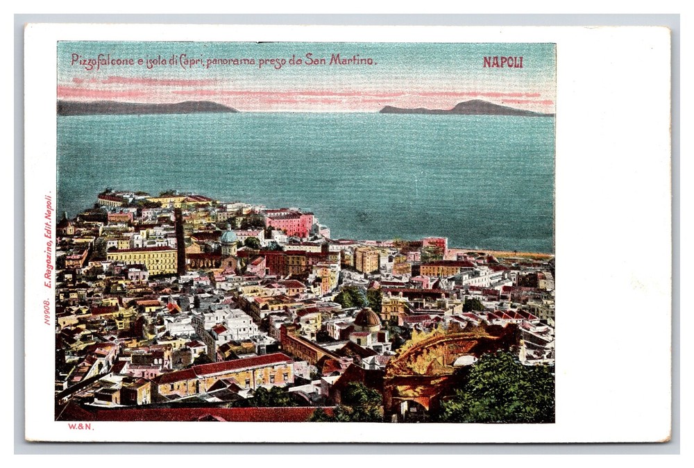 Vintage Early 1900s Capri Island Napoli Italy Undivided Back Postcard
