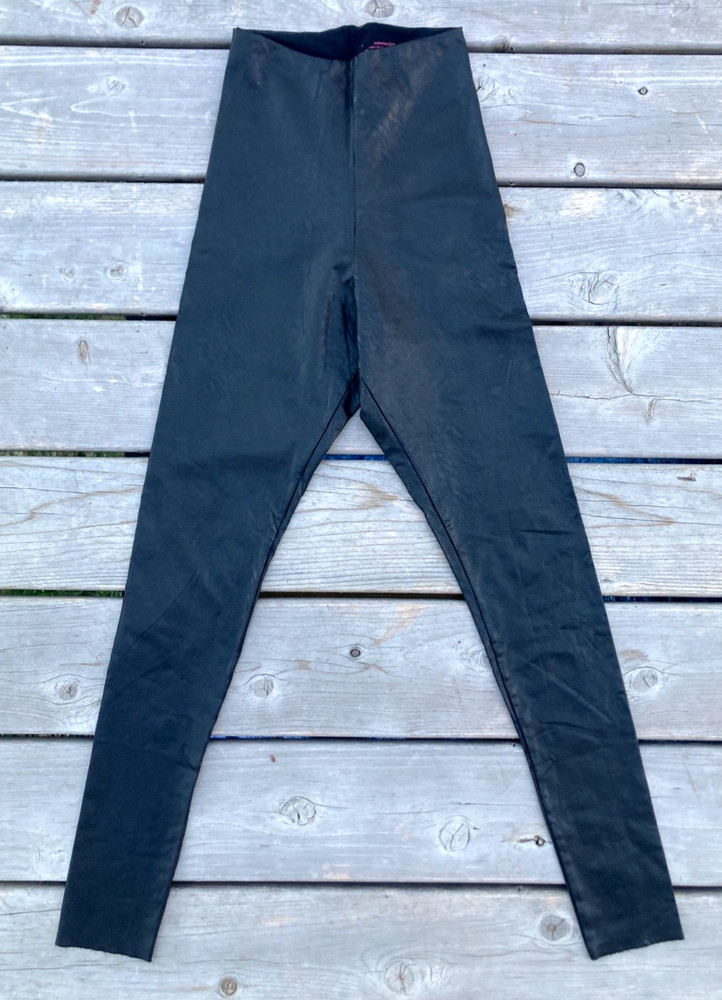 Commando Womens Black Faux Leather Ankle Leggings Size S