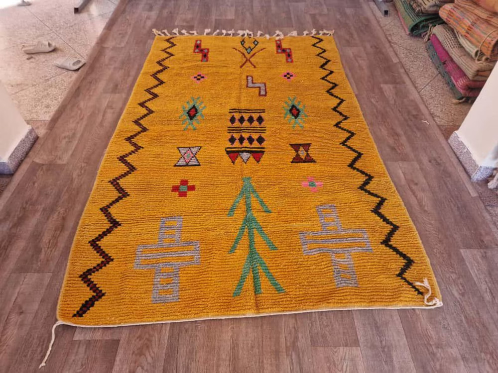 handmade  moroccan wool rug for livivng room bedroom etc