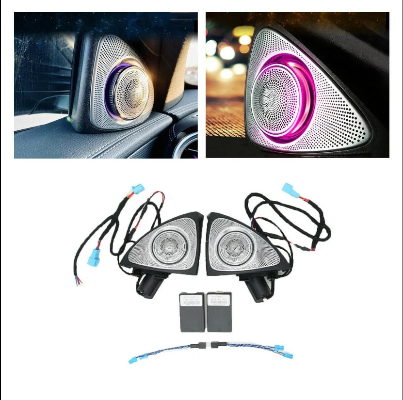 3D Rotation Speaker Tweeter For Mercedes W213 W222 W205 X253 E/S/C Class E300 2X