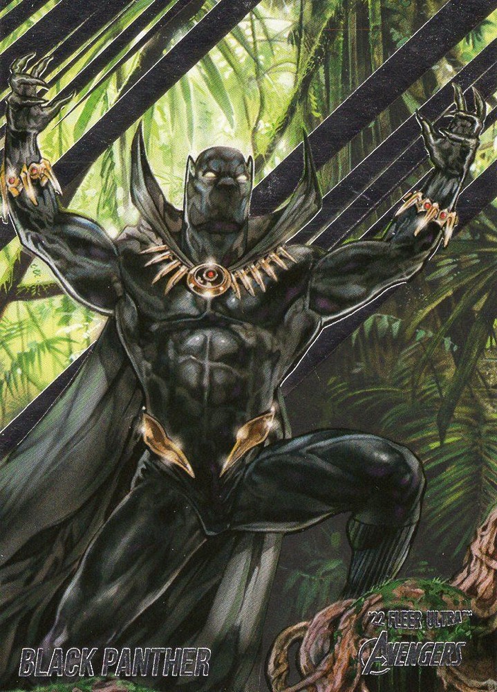 Marvel Fleer Ultra Avengers 2022 Base Card #7 Black Panther