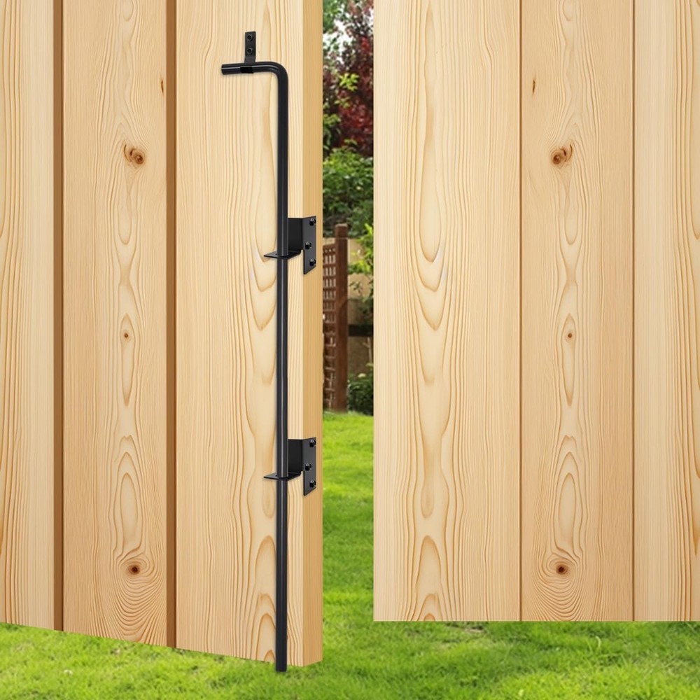 Cane Bolt Heavy Duty Gate Drop Rod 36 inch Steel with Black Finish -1 Pack