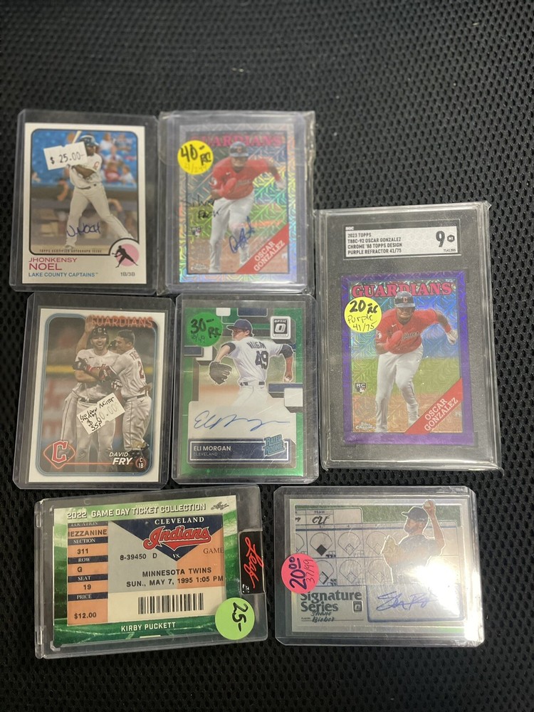 Cleveland Guardians Indians 1000+ Card Lot Rookies Autos Relics #'d Ramirez