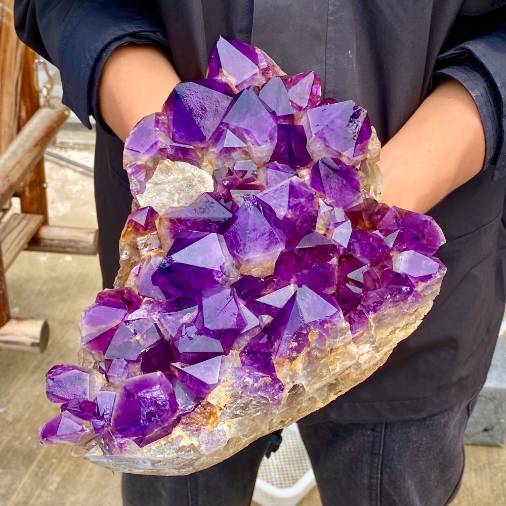 11.12LB Natural amethystCluster Quartz Crystal backbone mineral Specimen Healing