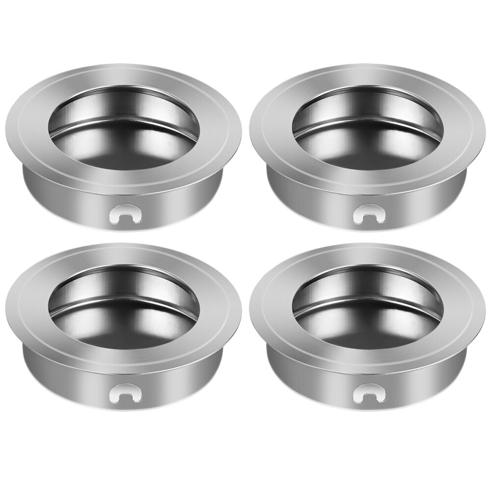 4PCS Closet Door Handle Stainless Steel Door Handle Pocket Door Drawer