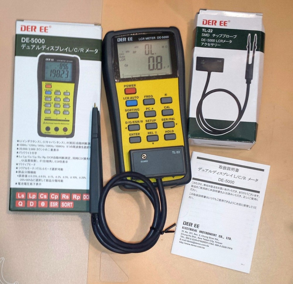 DER EE DE-5000 Handheld LCR Meter tester de5000