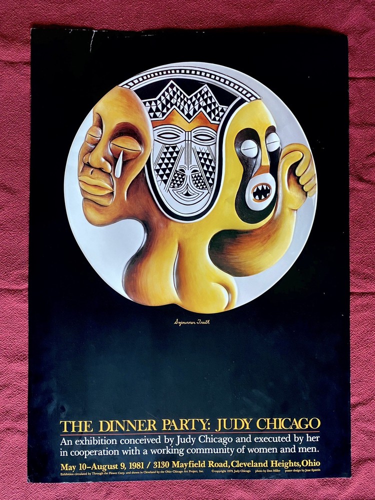 Vintage Original Judy Chicago Poster-The Dinner Party-1981 Exhibition Artspace