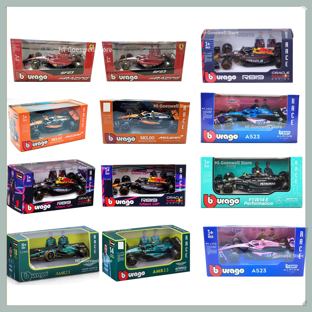 1/43 Bburago Red Bull RB19 Miami GP Formula Racing Model Diecast Cars
