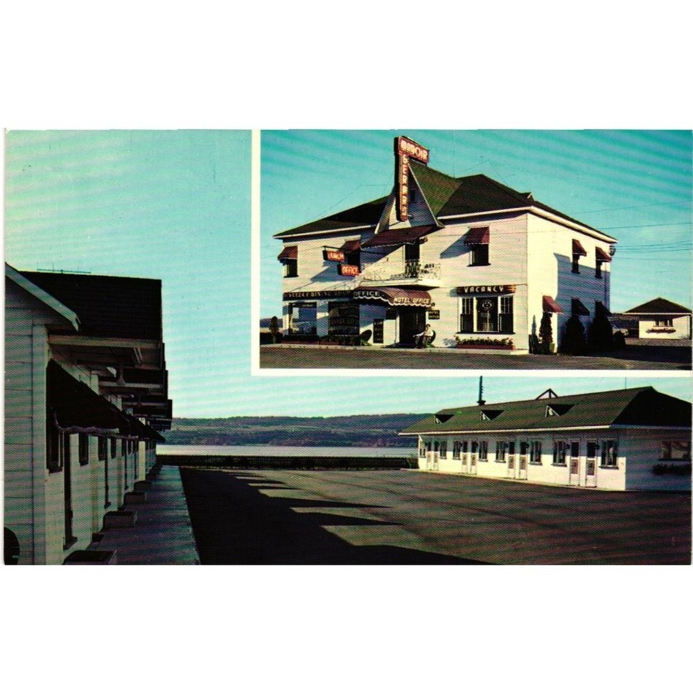 VTG 1962 Manoir Gerard Postcard Ste Anne de Beaupre Quebec Canada Motel Hotel