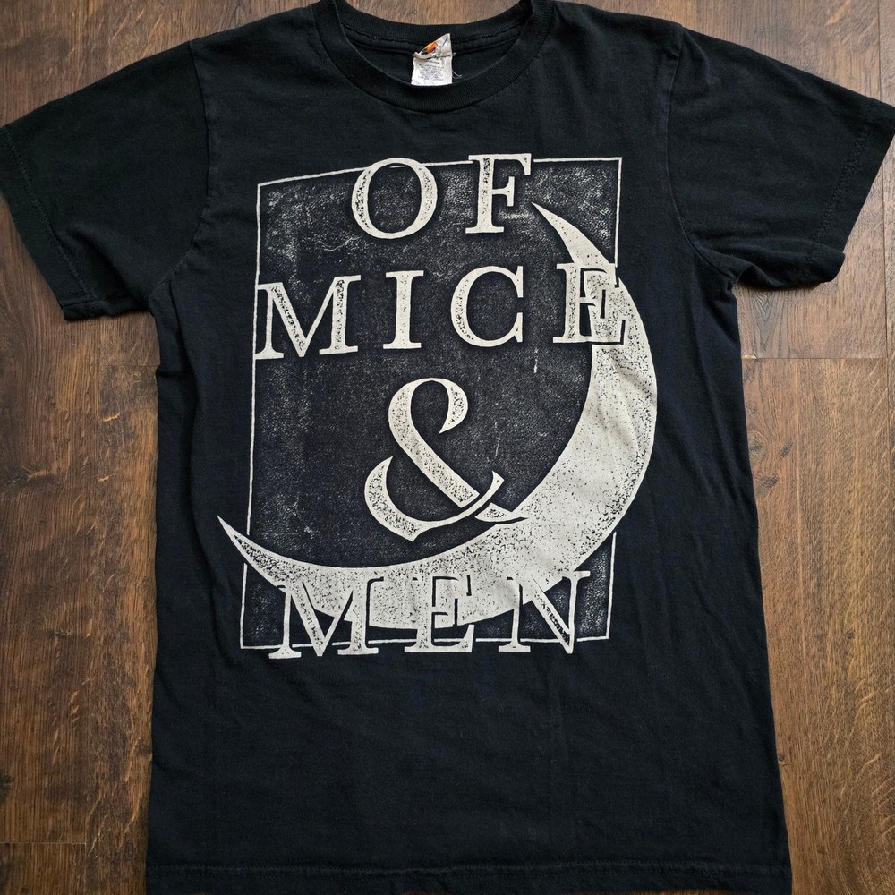 Of Mice & Men Band T Shirt Black Graphic Print Concert Mens Small Rock