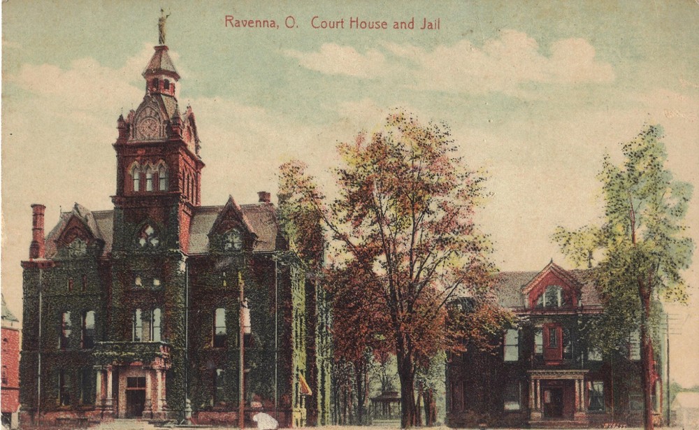 Ravenna OH Court House and Jail  DB Postcard UNPOSTED EXCL *
