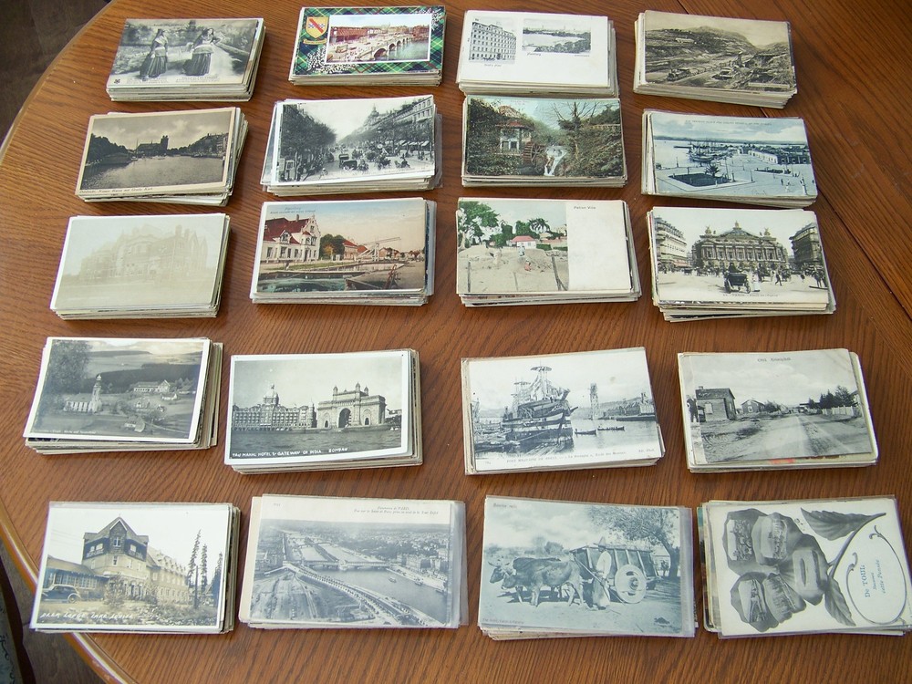Foreign Postcard Lot 1000 Many RPPC Tucks Towns LL Scenes No Chromes
