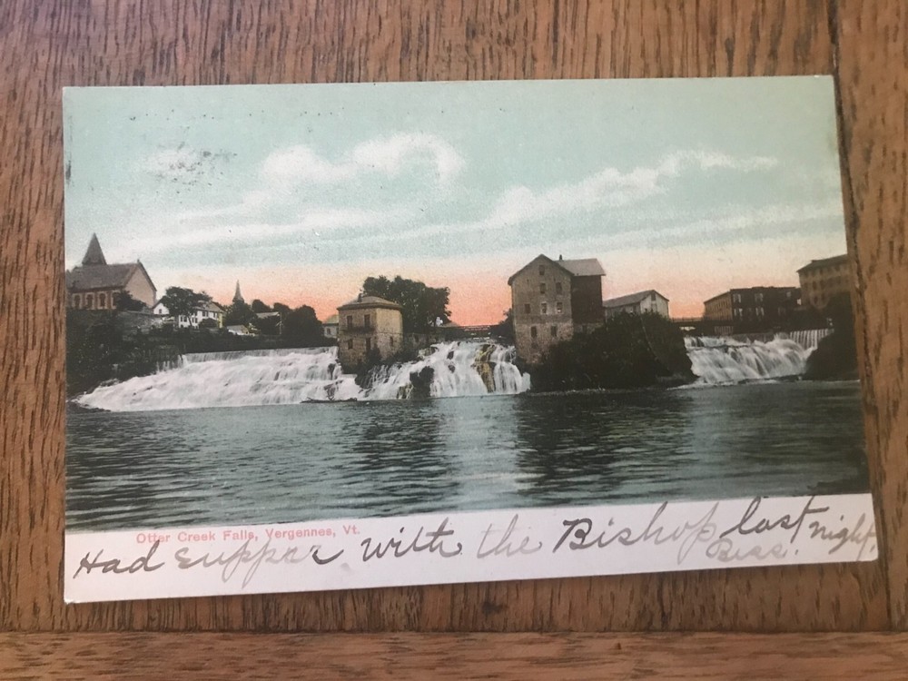Otter Creek Falls Vergennes Vermont Postcard