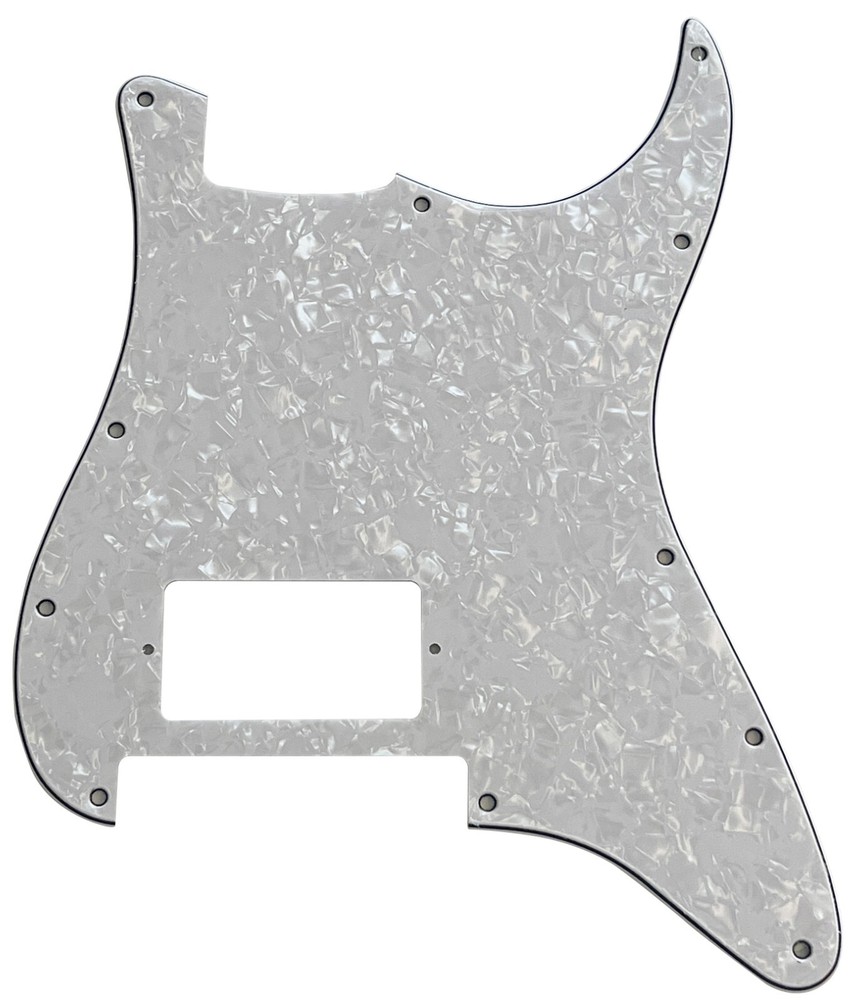 White Pearl Pickguard Guitar Parts For Strat Floyd Rose Tremolo H Humbucker