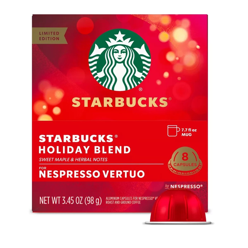 Starbucks Holiday Blend Nespresso Pods Limited Edition Exp 10/25