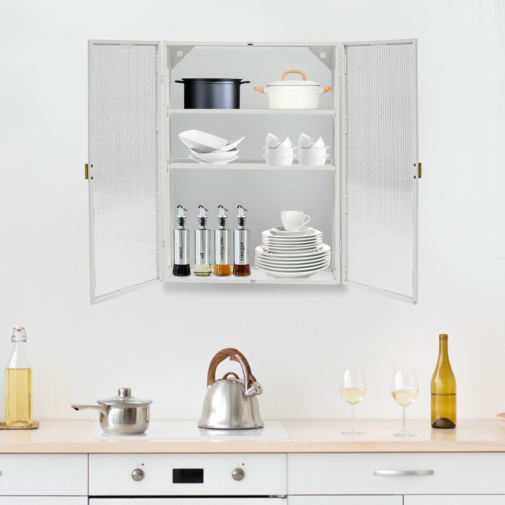 Haze Double Door Wall Cabinet for Kitchen & Bathroom with Removable Shelves